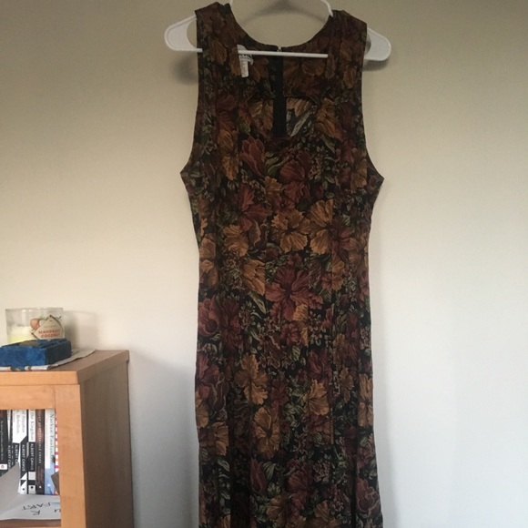 Vintage 90s Floral Midi Dress by RJ Stevens - Picture 1 of 5